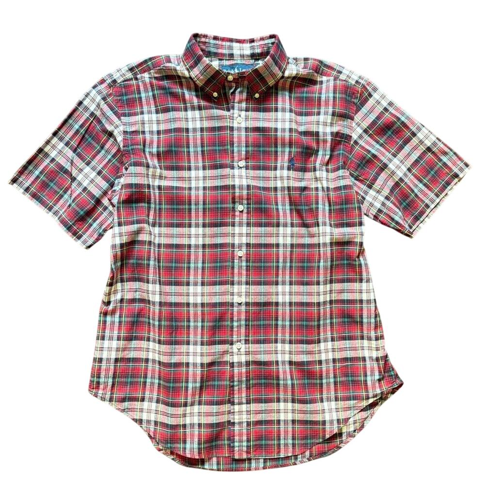 Ralph Lauren Plaid Classic Fit Short Sleeve Button Down Shirt XL